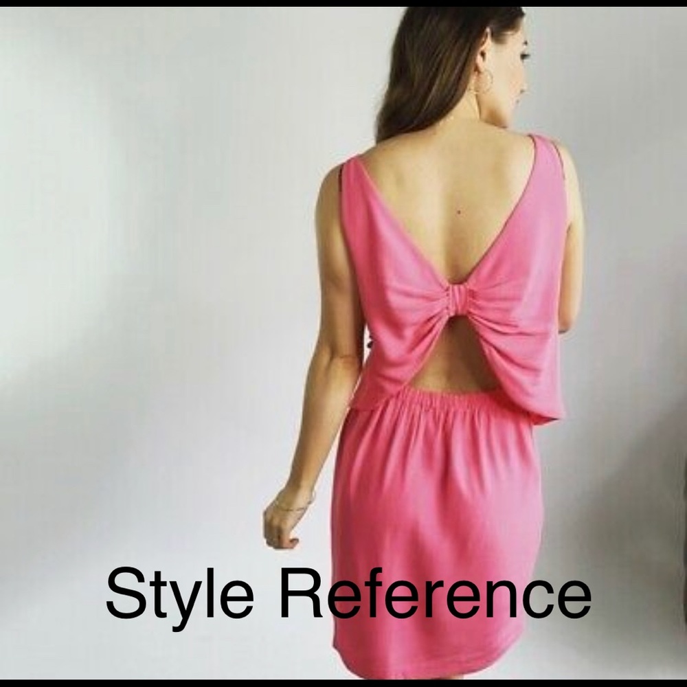 Sandro black mini dress with back cutout & bow